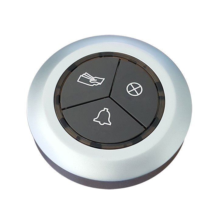 3-button waterproof calling button (silver)